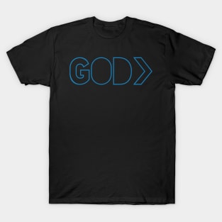 GOD>EVERYTHING (Electric Blue LOGO) T-Shirt